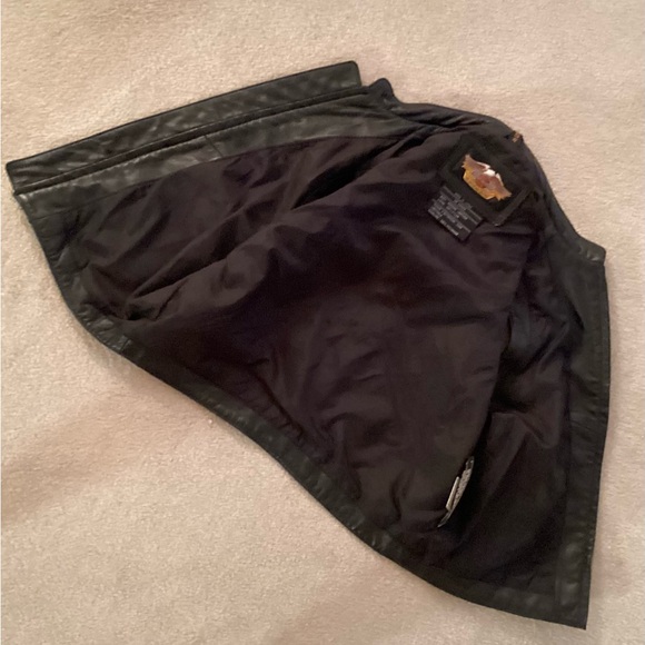 HARLEY DAVIDSON LEATHER VEST SIZE SMALL VINTAGE 90S - Picture 7 of 11